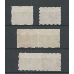 Suriname 58/59/58a/59a Provisional issue MH/unused  CV 400 €