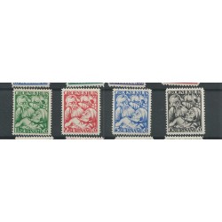 Suriname 141-144 Groene-Kruis  MNH/postfris  CV 90 €