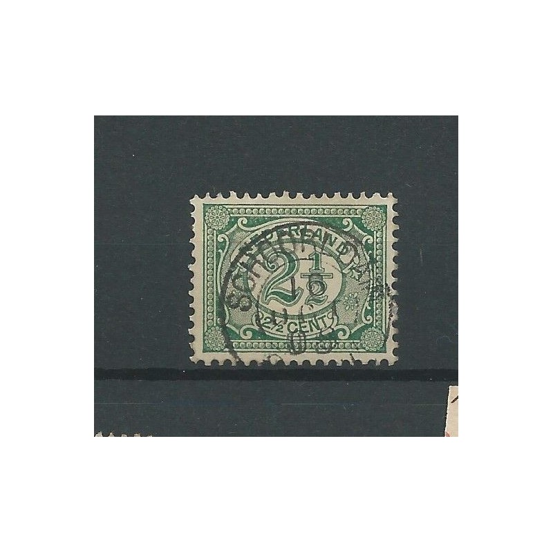 Nederland  55 "SCHOORLDAM 1908" kleinrond VFU/gebr  CV 12,5 €