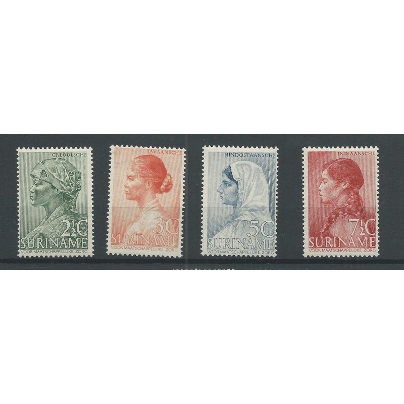Suriname 190-193 Weldadigheid MNH  CV 15 €