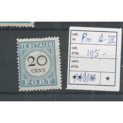 Netherlands  P10A-IV  Postage due 1881  MH/unused CV 195 €