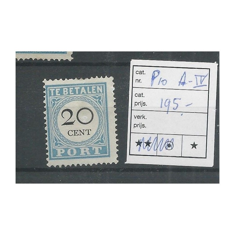 Netherlands  P10A-IV  Postage due 1881  MH/unused CV 195 €