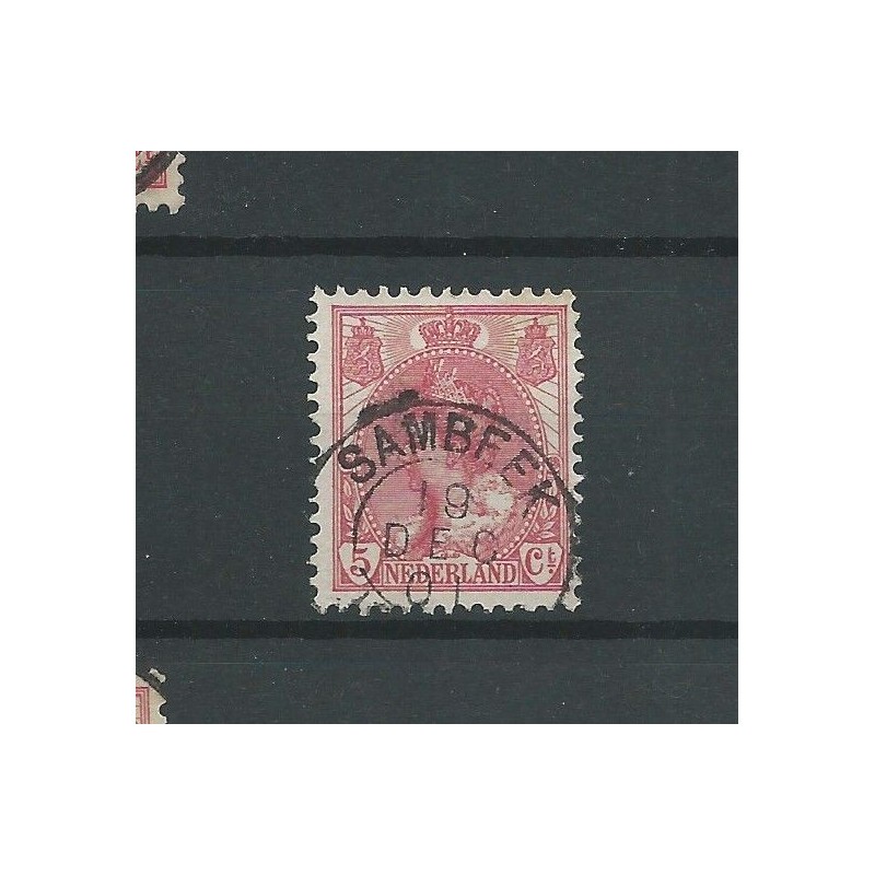 Netherlands  60 "SAMBEEK  1901"  small round cancel  VFU/used  CV 13,5+ €