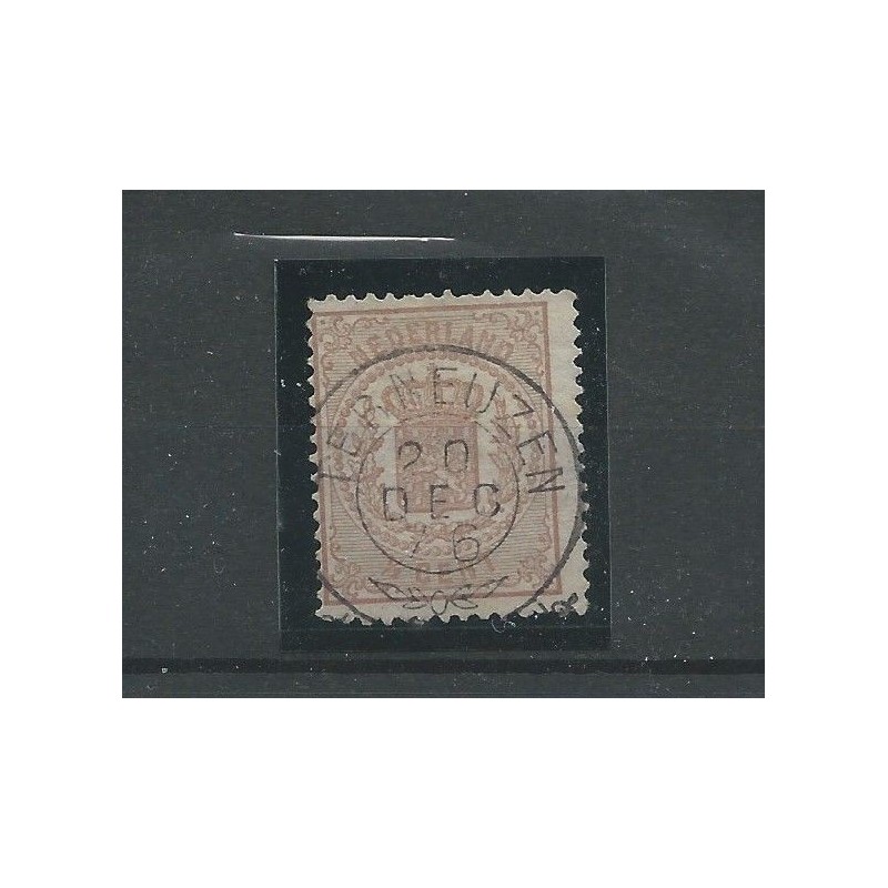 Nederland 13 met "TER NEUZEN 1876" franco-takje  VFU/gebr  CV 40 €