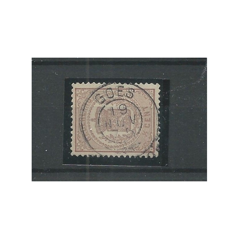 Nederland 13 met "GOES 1875" franco-takje  VFU/gebr  CV 12 €