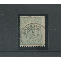 Netherlands 15 with "WORKUM 1876" franco-takje  VFU/used  CV 60 €