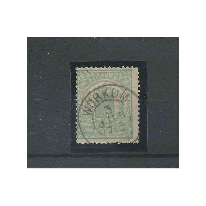 Nederland 15 met "WORKUM 1876" franco-takje  VFU/gebr  CV 60 €