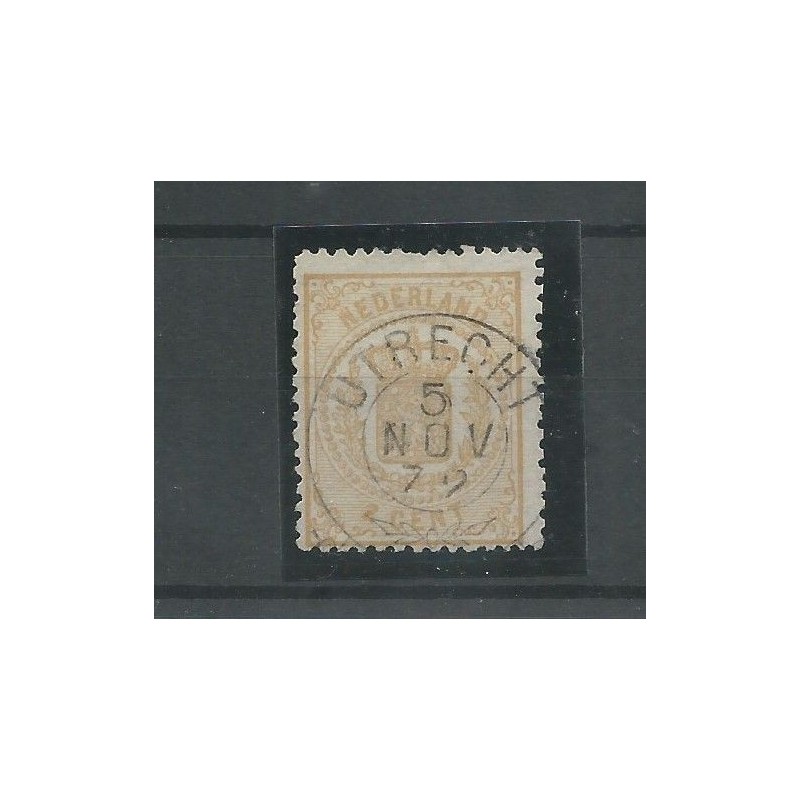 Nederland 17 met "UTRECHT 1872" francotakje VFU/gebr CV 20+ €
