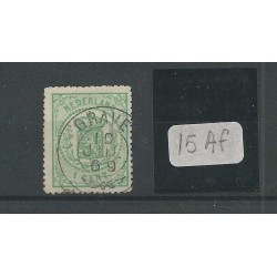 Nederland 15Af met "GRAVE 1869" francotakje VFU/gebr CV 240+ €