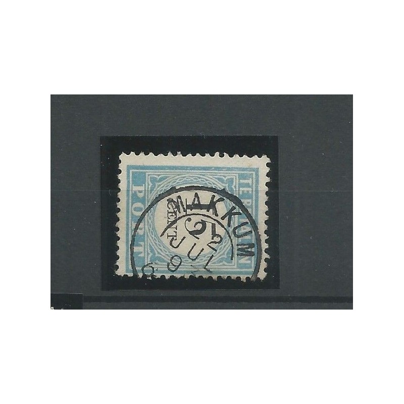 Netherlands P9 D-I  "MAKKUM 1893" small round cancel VFU/used CV 15+ €