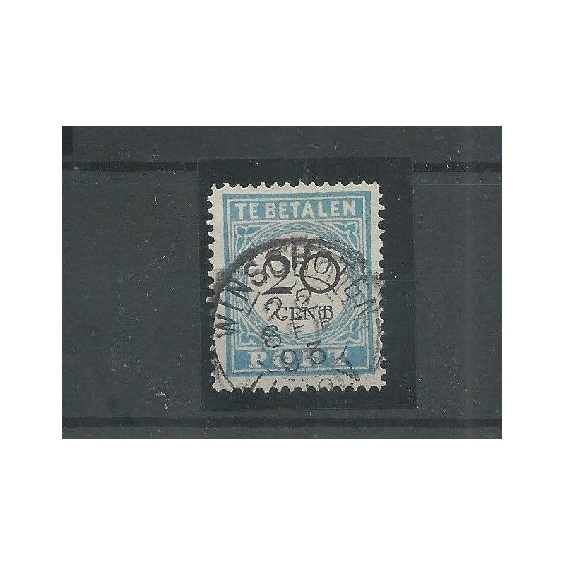 Netherlands P10 D-III  "WINSCHOTEN  1893" small round cancel VFU/used CV 10+ €