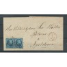 Nederland  4 paartje op brief ZWOLLE-APELDOORN 1867  VFU/gebr  CV 100+ €