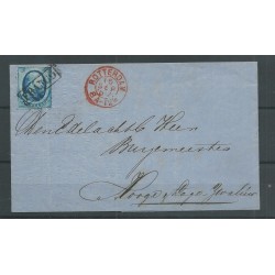 Netherlands  4 on cover 1867 ROTTERDAM-HOGE ZWALUWE VFU/used  CV 50+ €