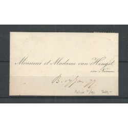 Netherlands  15 with "UTRECHT 1877" tweeletter on kaartje VFU/used  CV 10+++ €
