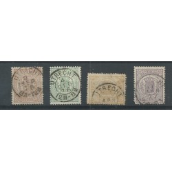 Netherlands 13, 15, 17, 18  with "UTRECHT 1877" tweeletter  VFU/used  CV 130+ €