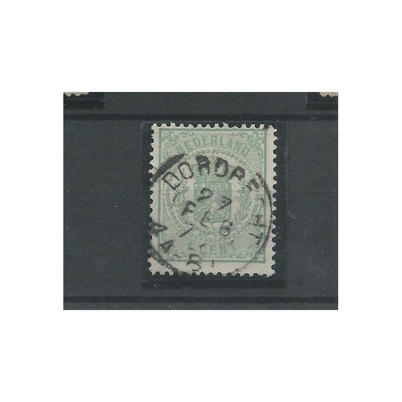 Nederland  15  met "DORDRECHT 1877 tweeletter  VFU/gebr  CV 10+ €