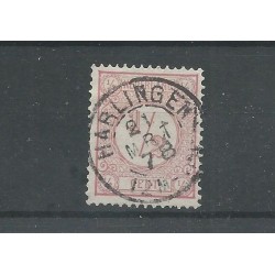 Nederland 30 met HARLINGEN 1878 tweeletter stempel VFU/gebr CV 10+ €