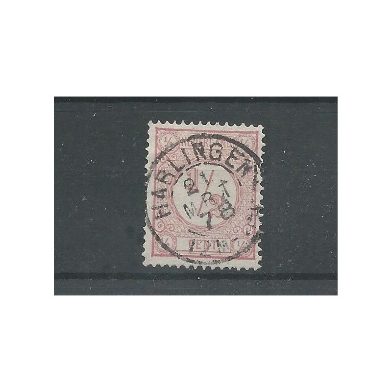 Nederland 30 met HARLINGEN 1878 tweeletter stempel VFU/gebr CV 10+ €