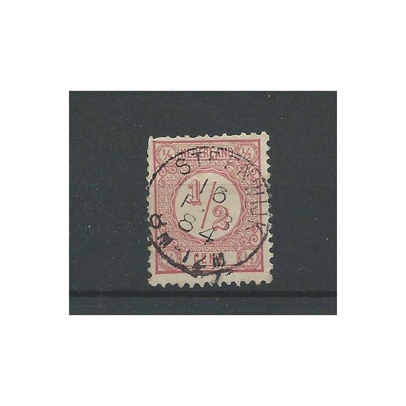 Nederland 30 met STEENWIJK 1884 tweeletter stempel VFU/gebr CV 10+ €