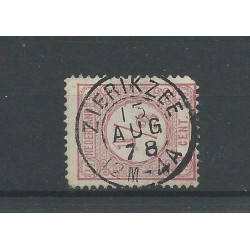 Netherlands 30 with ZIERIKZEE 1878 tweeletter stempel VFU/used CV 10+ €