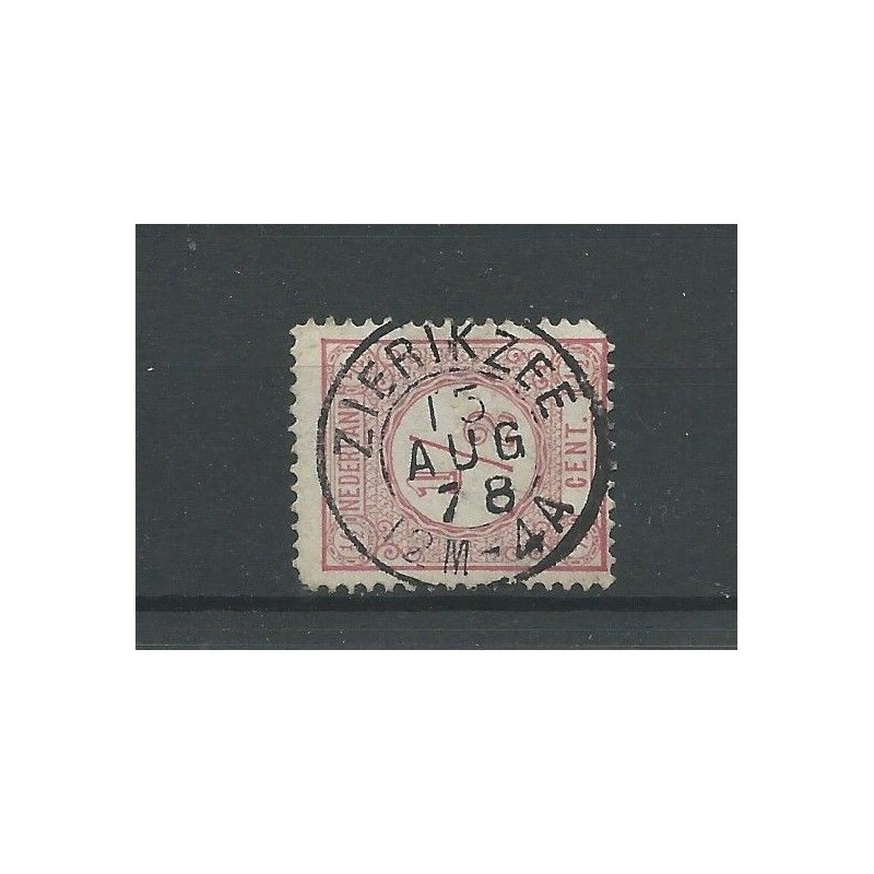 Netherlands 30 with ZIERIKZEE 1878 tweeletter stempel VFU/used CV 10+ €