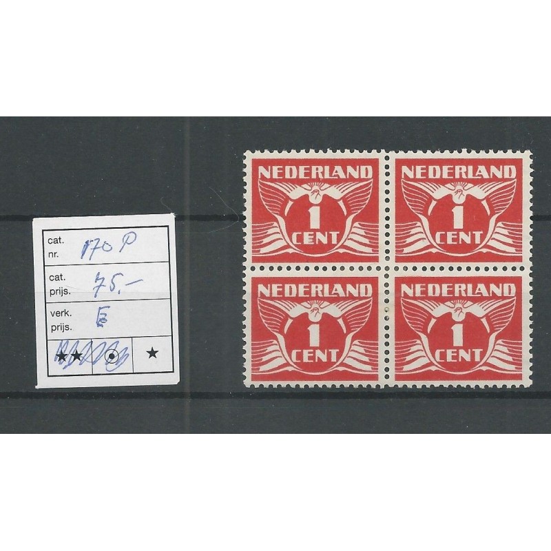 Nederland 170P "Extra poot in E" MH/ongebr  CV 75 €