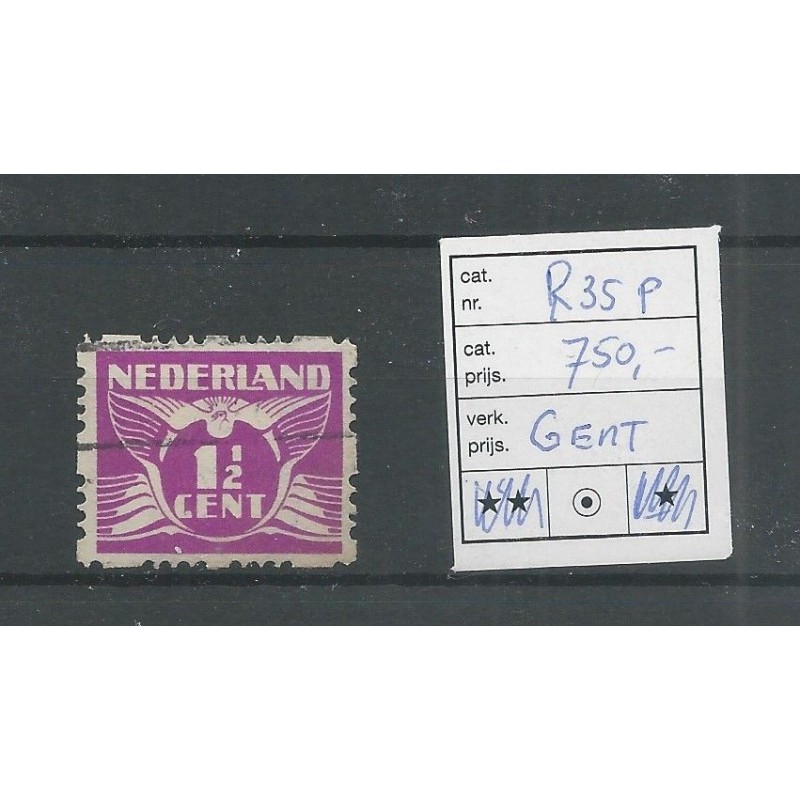Netherlands R35P with "Gent instead of Cent" VFU/used  CV 750 €