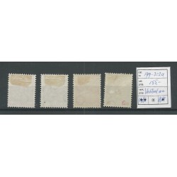 Netherlands 199a-202a  with vertical wm VFU/used  CV 155 €