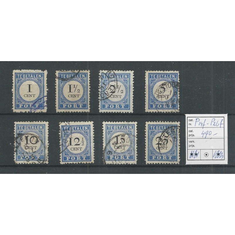 Nederland P14f-P26f  port "KRINGETJE"  VFU/gebr CV 490++ €