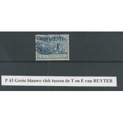 Netherlands P43 with "BLUEE VLEK" tussen T and E VFU/used CV 85++ €