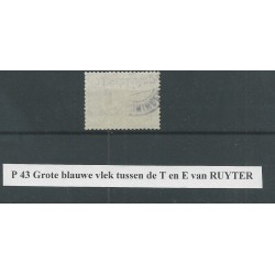 Netherlands P43 with "BLUEE VLEK" tussen T and E VFU/used CV 85++ €