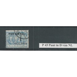 Netherlands P43 with "Witte Punt " in de D   VFU/used CV 85++ €