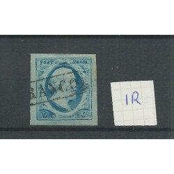 Netherlands 1r plt VI-12 brede randen VFU/used  CV 45 €