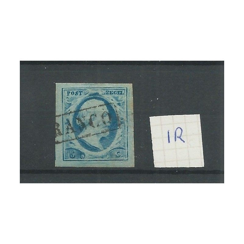 Nederland 1r plt VI-12 brede randen VFU/gebr  CV 45 €