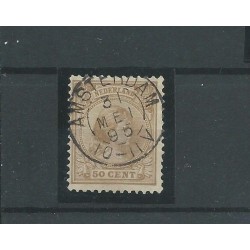 Nederland  43 met "AMSTERDAM 1895" kleinrond VFU/gebr  CV 25+ €