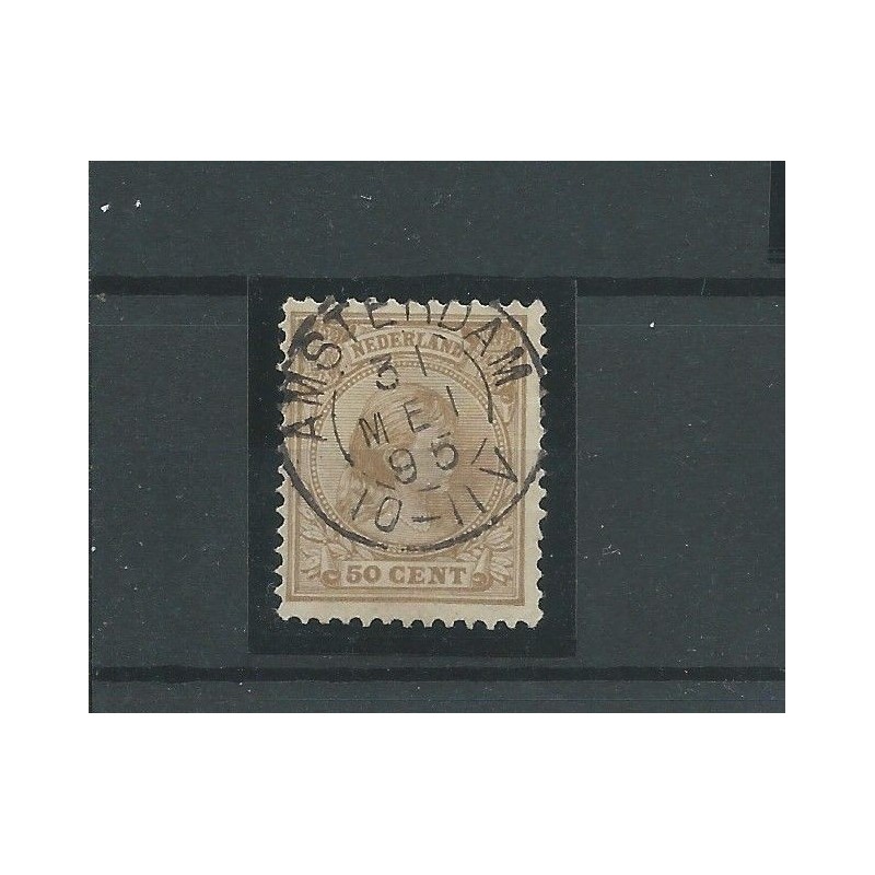 Nederland  43 met "AMSTERDAM 1895" kleinrond VFU/gebr  CV 25+ €