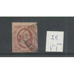 Netherlands 2e  plt III open hoekkaderlijn  VFU/used  CV 50 €
