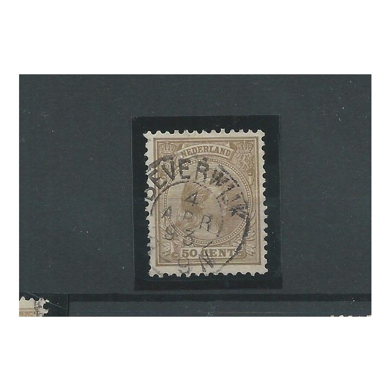 Netherlands  43A with "BEVERWIJK 1893" small round cancel VFU/used  CV 60+ €