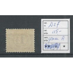 Netherlands D2f Postage due "Broken A"  MH/unused CV 115 €
