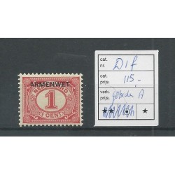 Netherlands D1f Postage due "Broken A"  MH/unused CV 115 €