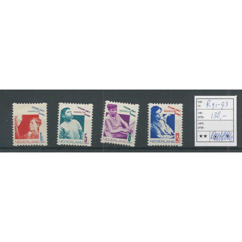 Nederland R90-93 Roltanding Kind 1931 MNH/postfris CV 150 €