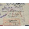 Suriname LP27-28 Red Cross on Registered cover Curaçao and terug Suriname VFU/used  CV 100+ €