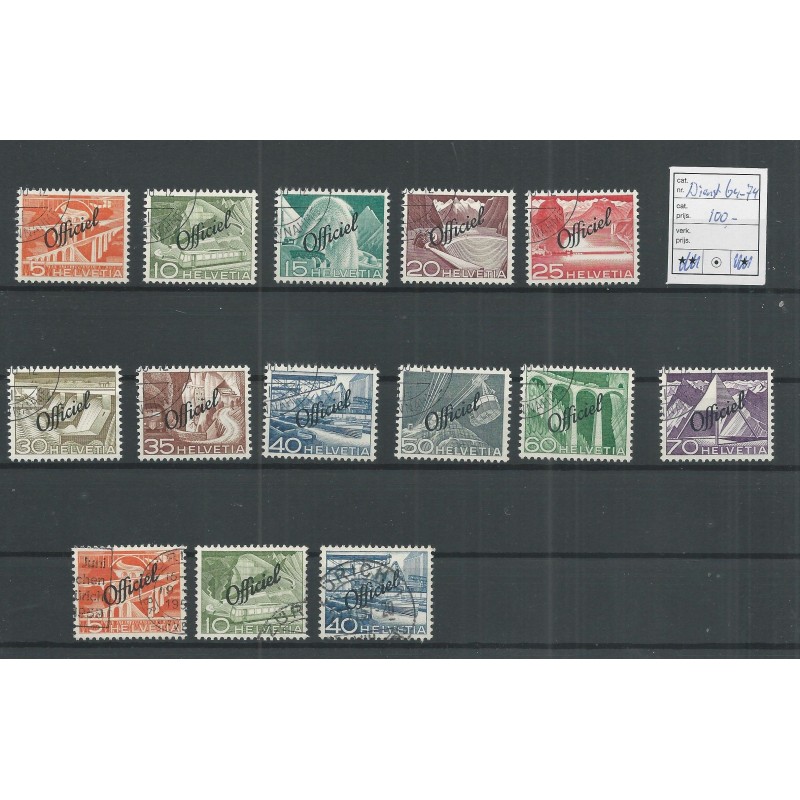 Switzerland  64-74 OFFICIAL 1950 VFU/used   CV 100  €