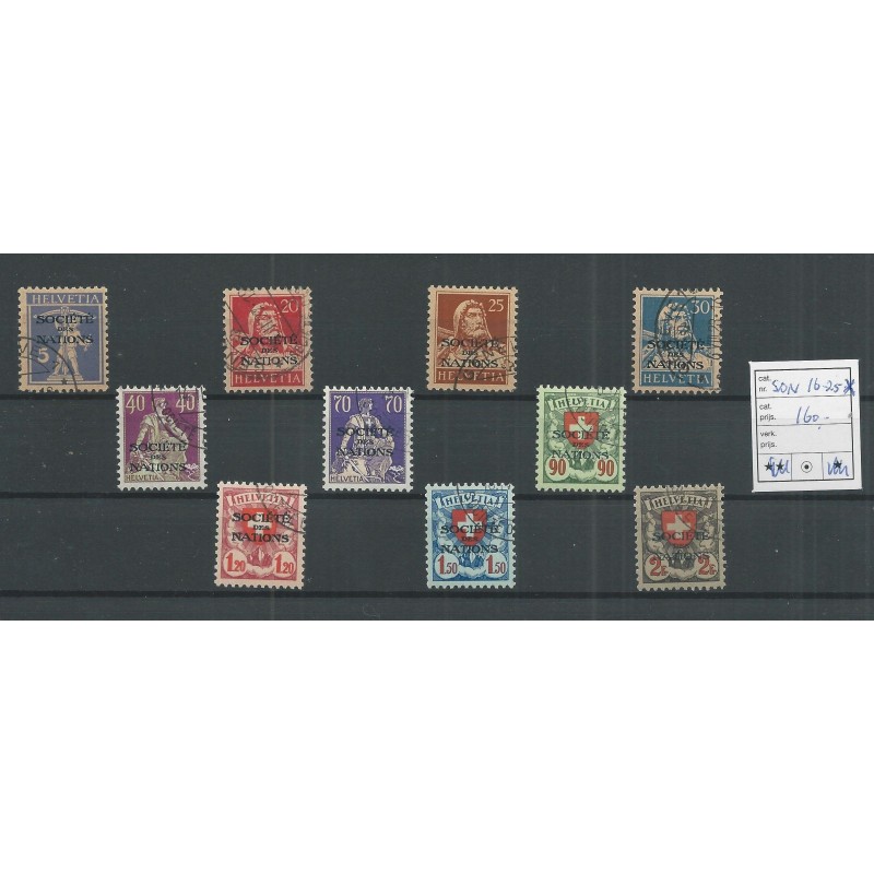 Switzerland  16x-25x  SDN 1924  VFU/used   CV 160  €