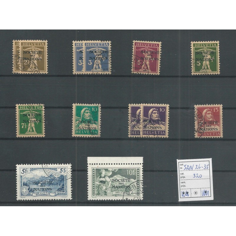Switzerland  26-35 SDN 1932  VFU/used   CV 320  €