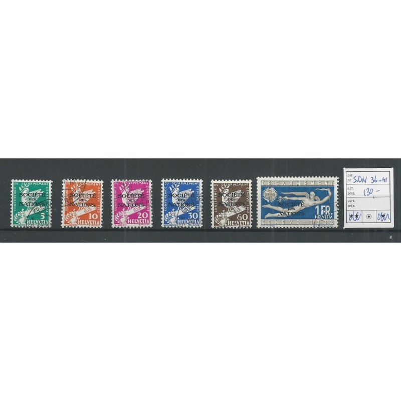 Switzerland  36-41 SDN 1932  VFU/used   CV 130  €