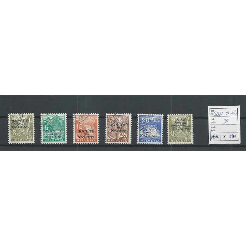 Switzerland  42-46   SDN 1934  VFU/used   CV 30  €