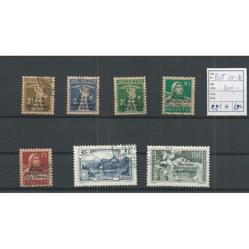 Switzerland  25-31  BIT 1927  VFU/used   CV 300  €
