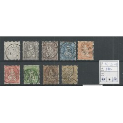 Switzerland  20-28 Sitzende Helvetia  VFU/used   CV 500 €