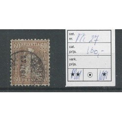Switzerland  27 Sitzende Helvetia 60ct VFU/used   CV 170 €